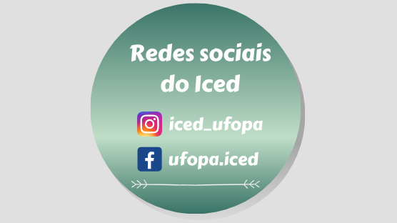 Curta nossas páginas nas redes sociais e fique por dentro do que acontece no Iced: eventos, informes, datas importantes e mais!