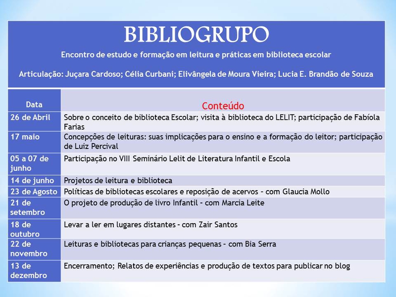 Cronograma bibliogrupo