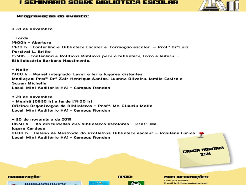 Programação I seminário de biblioteca