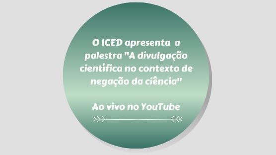 Nesta quinta, dia 14 de maio, às 17 horas, o professor do curso de Geografia, Rafael Zílio, estará ao vivo no canal do ICED, no youtube.
Não será emitido certificado aos expectadores.