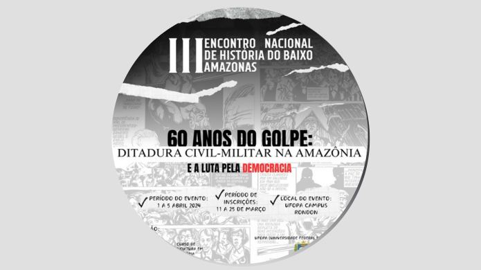 O Curso de Licenciatura em História da Universidade Federal do Oeste do Pará (UFOPA), em parceria com o Instituto de Ciências da Educação (ICED) e o Grupo de Estudos e Pesquisas em História do Baixo Amazonas (GEPEHISBA), realizará o 3º ENCONTRO NACIONAL DE HISTÓRIA DO BAIXO AMAZONAS.